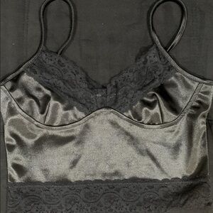 Black Lace Small Crop Top